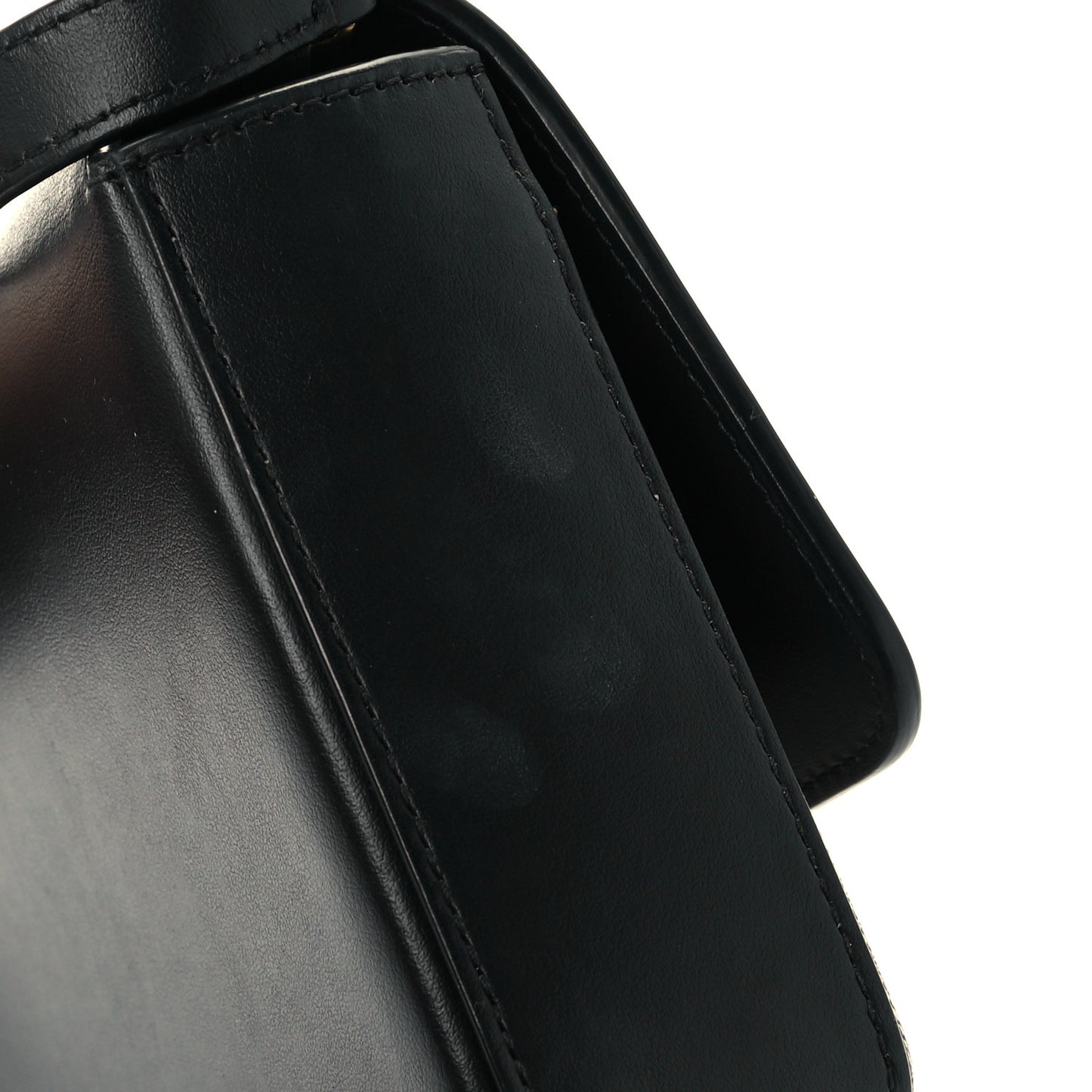 Calfskin Mini Vintage Check Note Bag Black