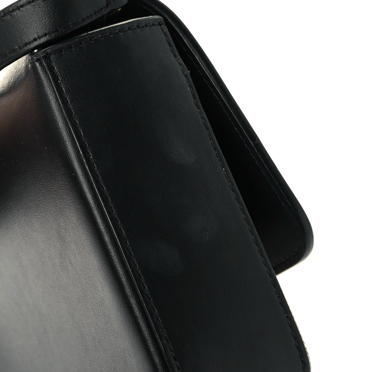 Burberry Calfskin Mini Vintage Check Note Bag Black 14 of 14