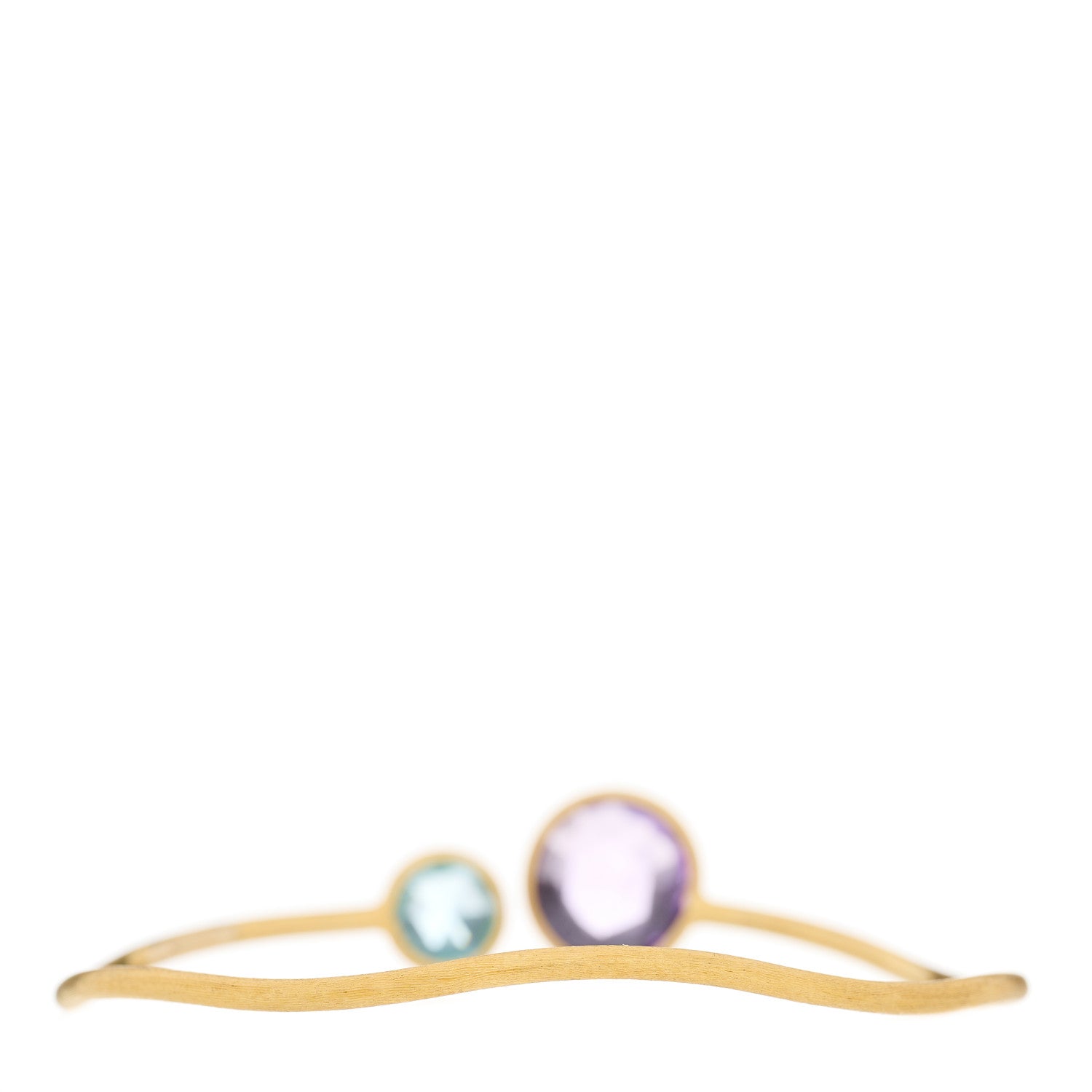 Marco Bicego 18K Yellow Gold Amethyst Blue Topaz Jaipur Bangle Bracelet 2 of 7