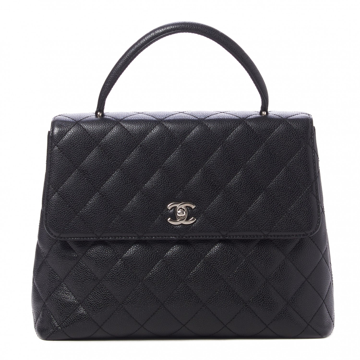 Chanel Caviar Quilted Jumbo Kelly Flap Black 1 of 10