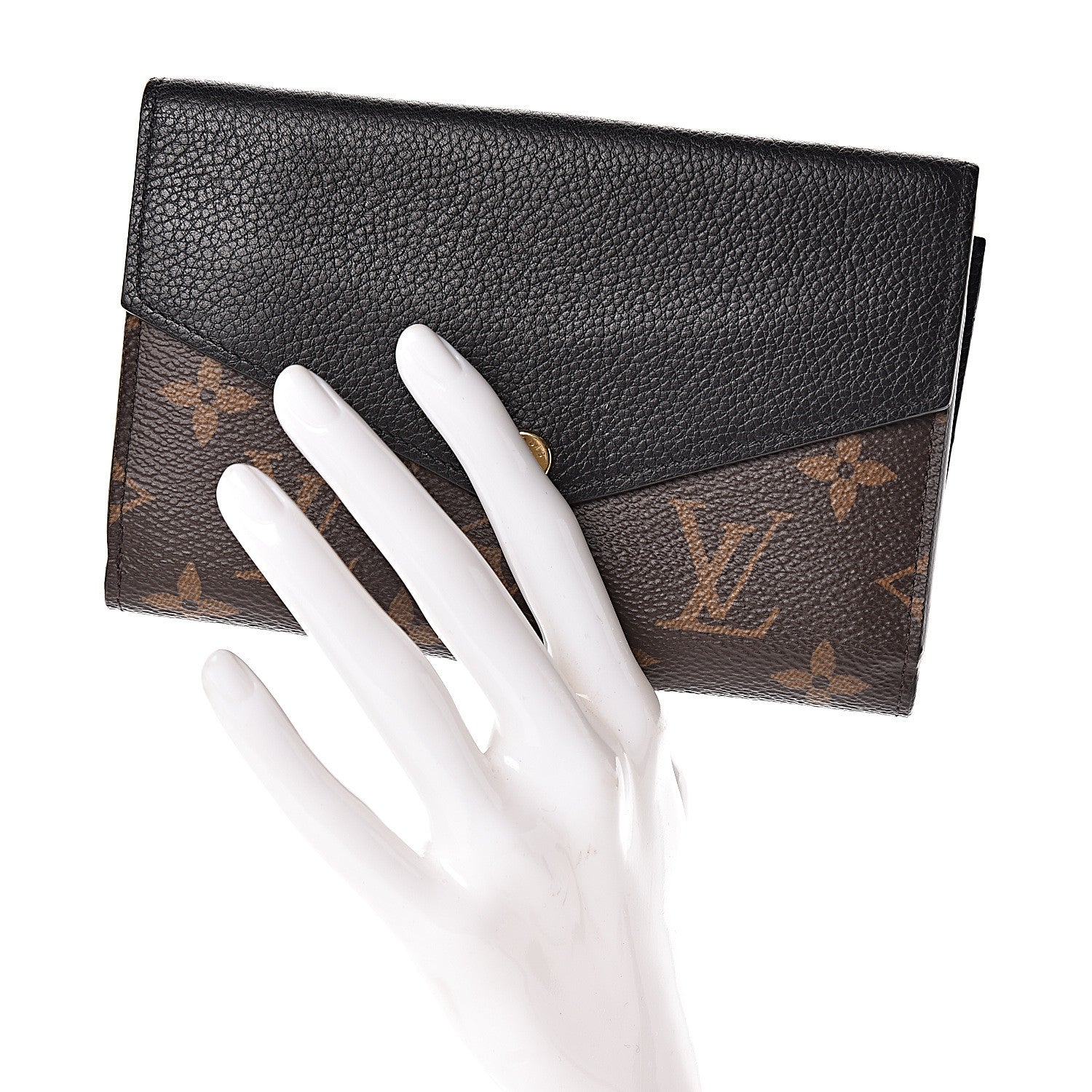 Louis Vuitton Monogram Pallas Compact Wallet Black 2 of 7