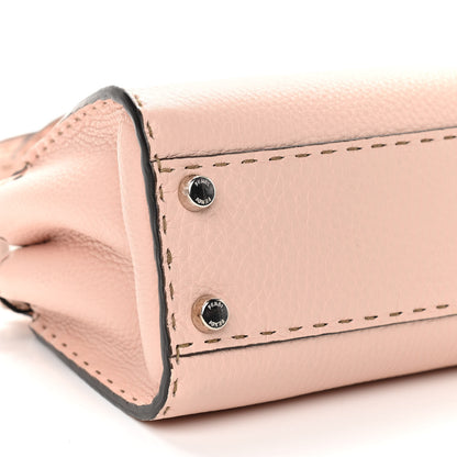 Fendi Cuoio Romano Selleria Bi-Color Mini Peekaboo Iconic Satchel Cipria Latte 9 of 11