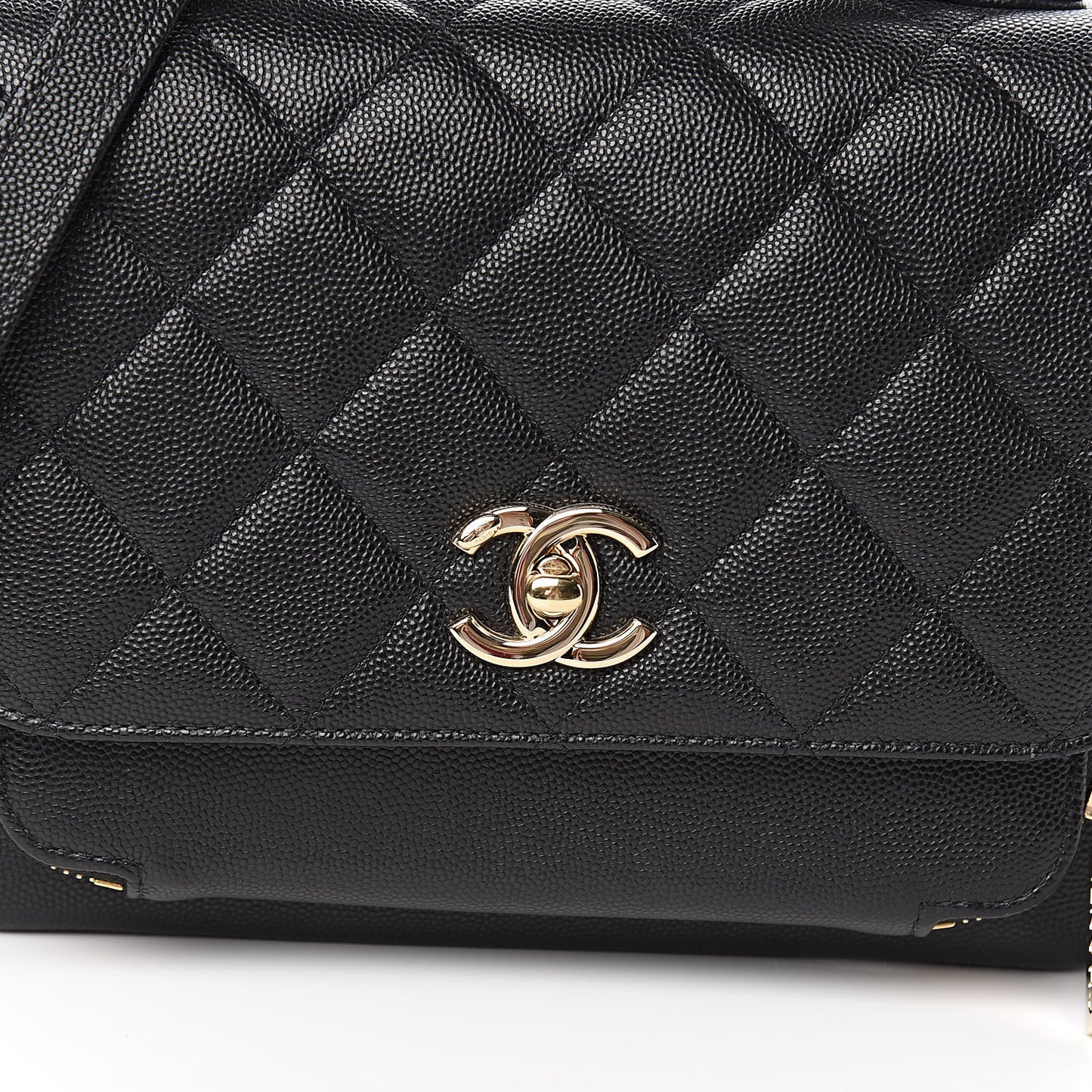 Caviar Quilted Small Business Affinity Flap Black