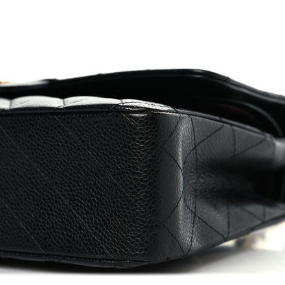 Chanel Caviar Quilted Medium Double Flap Black 10 of 11