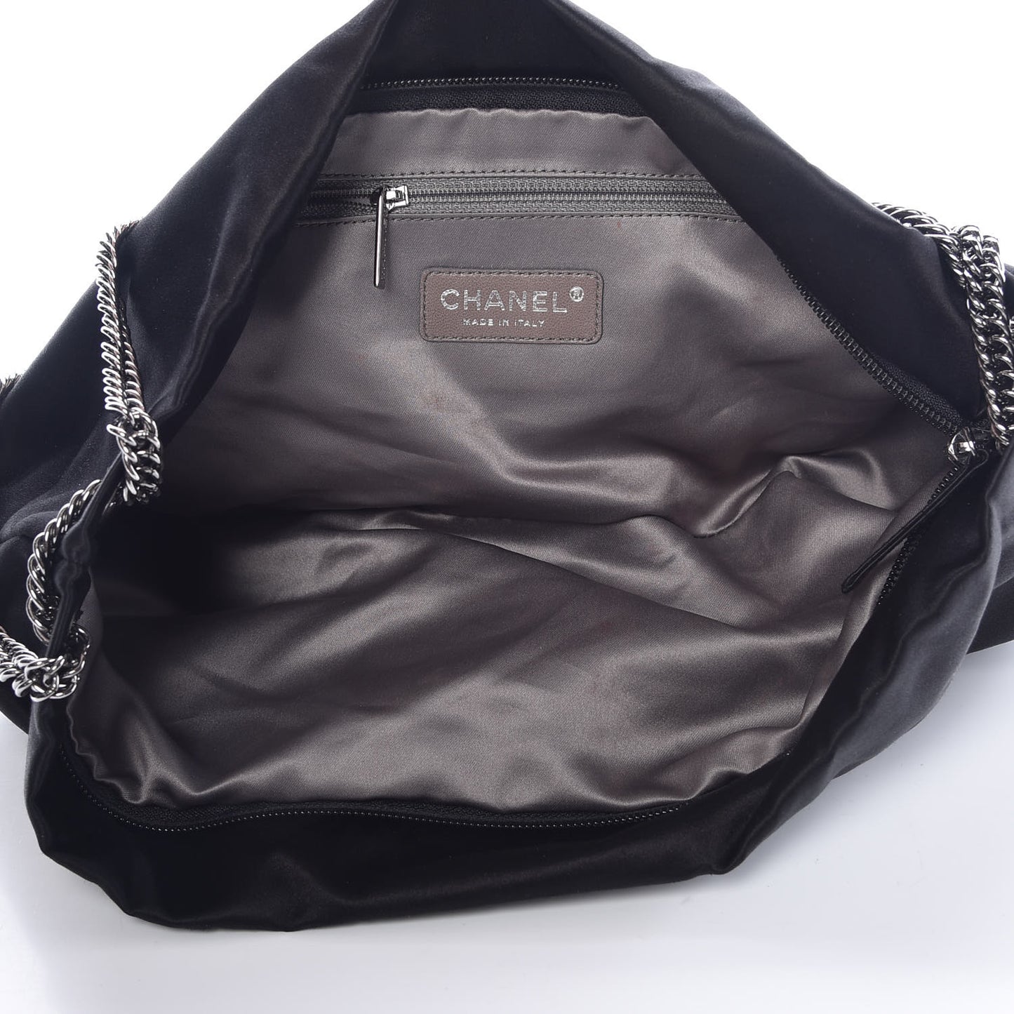 Satin Large Bow Bag Black
