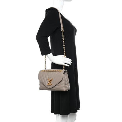 Louis Vuitton Calfskin LV New Wave Chain Bag Taupe 2 of 9