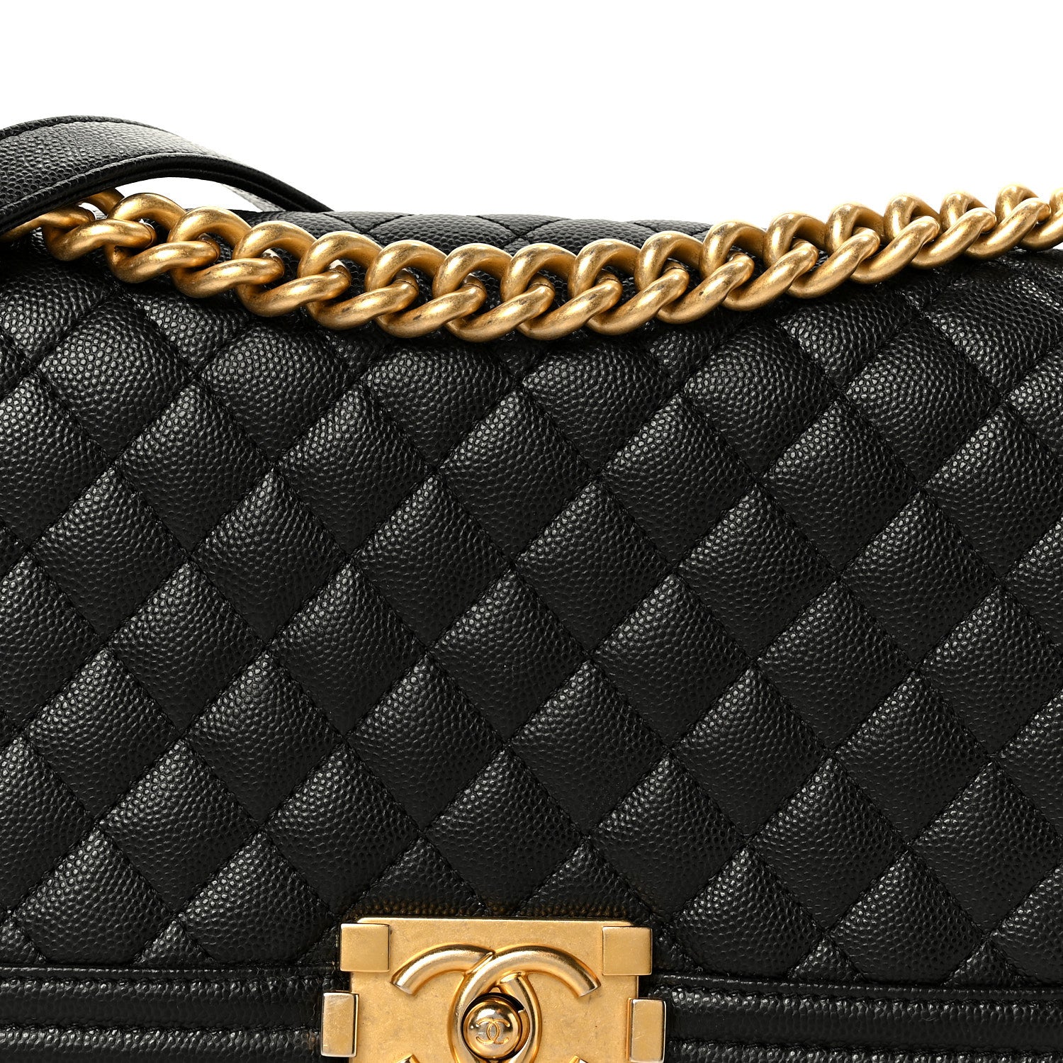 Chanel Caviar Quilted Medium Boy Flap Black 8 of 10