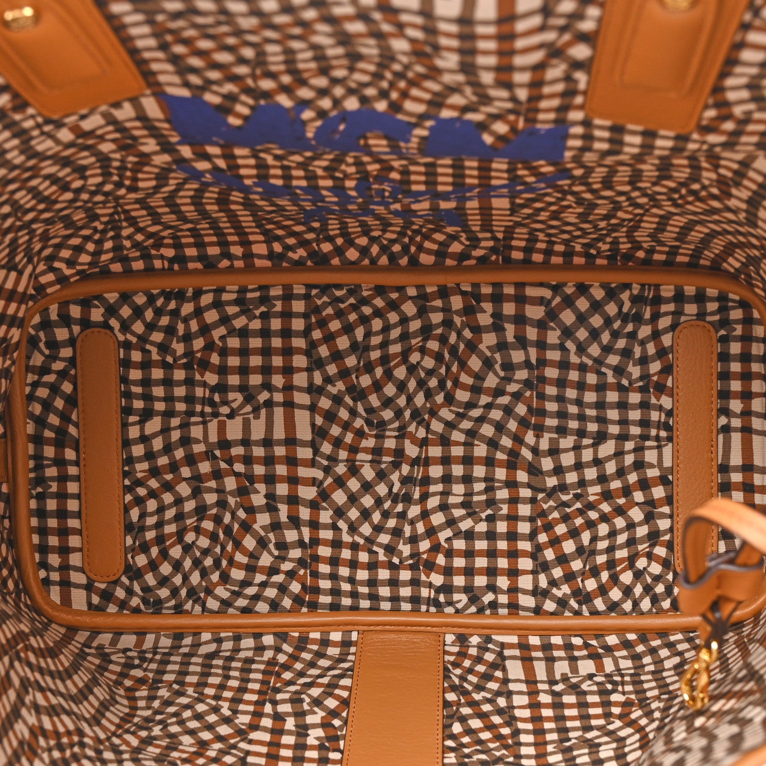 MCM Visetos Medium Liz Reversible Shopper Tote Cognac 9 of 18