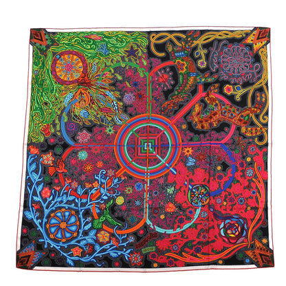 Hermes Cashmere Silk L'Arbre Du Vent Shawl 140 1 of 4