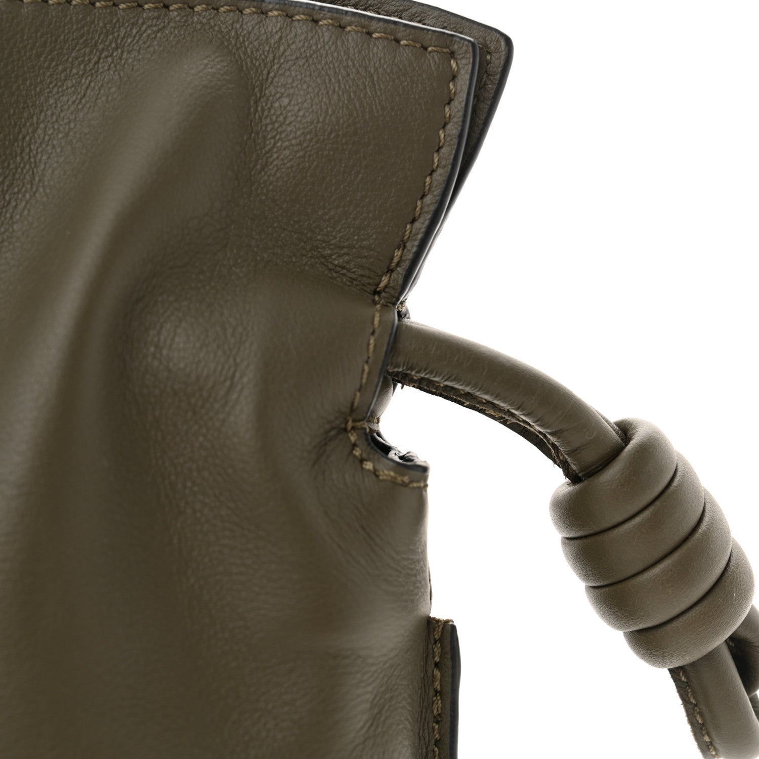 Loewe Calfskin Mini Flamenco Knot Clutch Vintage Khaki 10 of 11