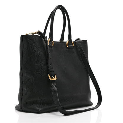 Prada Vitello Phenix Tote Black 3 of 10