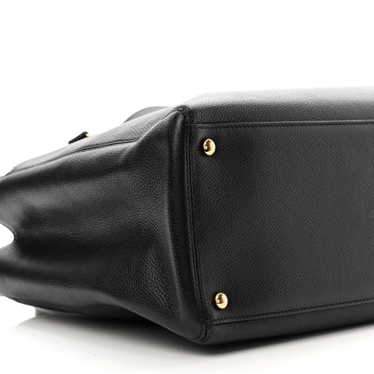 Chanel Calfskin Cerf Executive Shopper Tote Black 10 of 11
