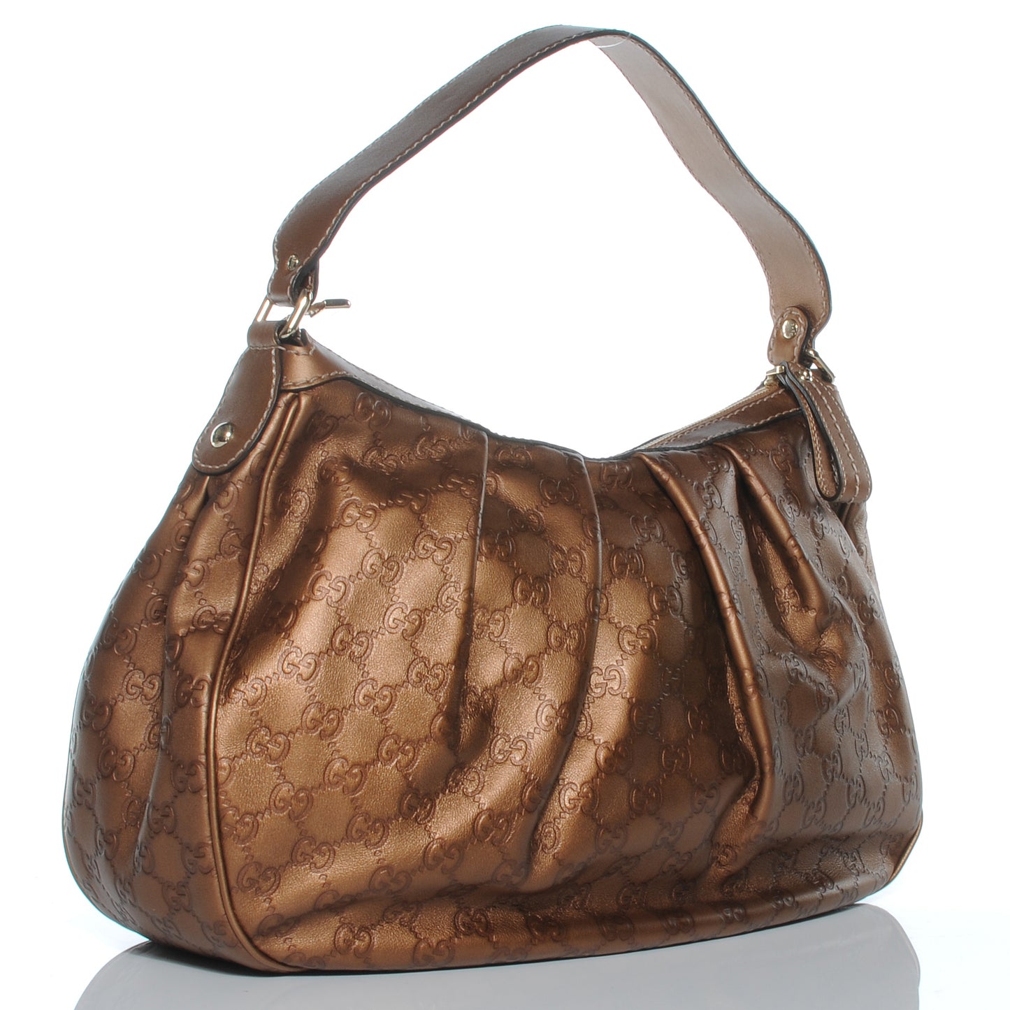 Guccissima Medium Sukey Hobo Bronze