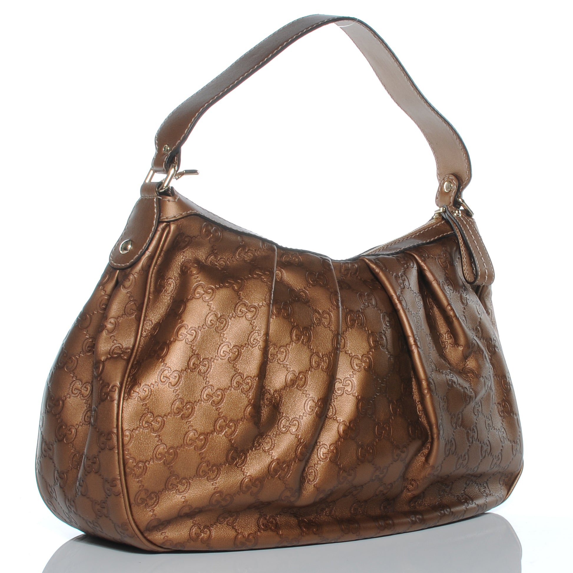 Gucci Guccissima Medium Sukey Hobo Bronze 3 of 7