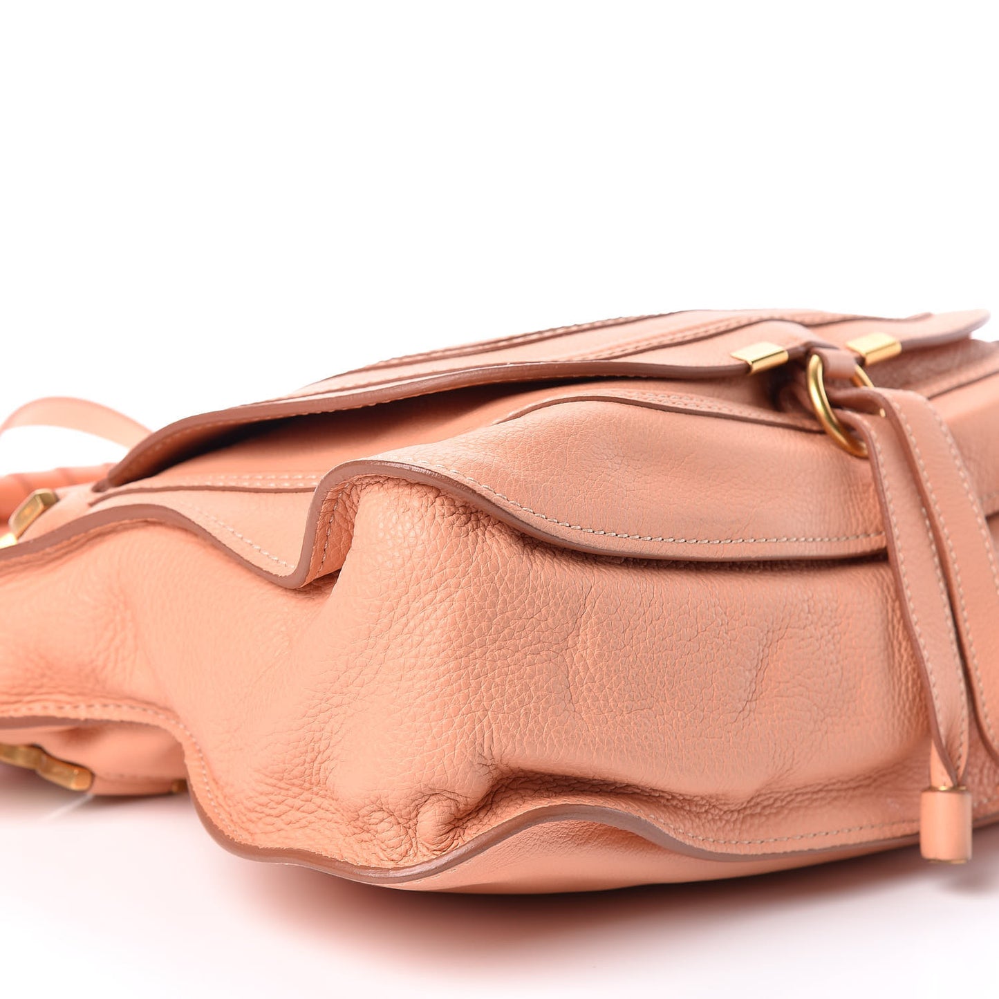 Calfskin Medium Marcie Satchel Coral Sands