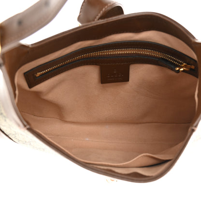 Gucci GG Supreme Monogram Azalea Calfskin Web Small Jackie 1961 Hobo Beige Ebony Brown Sugar 5 of 12