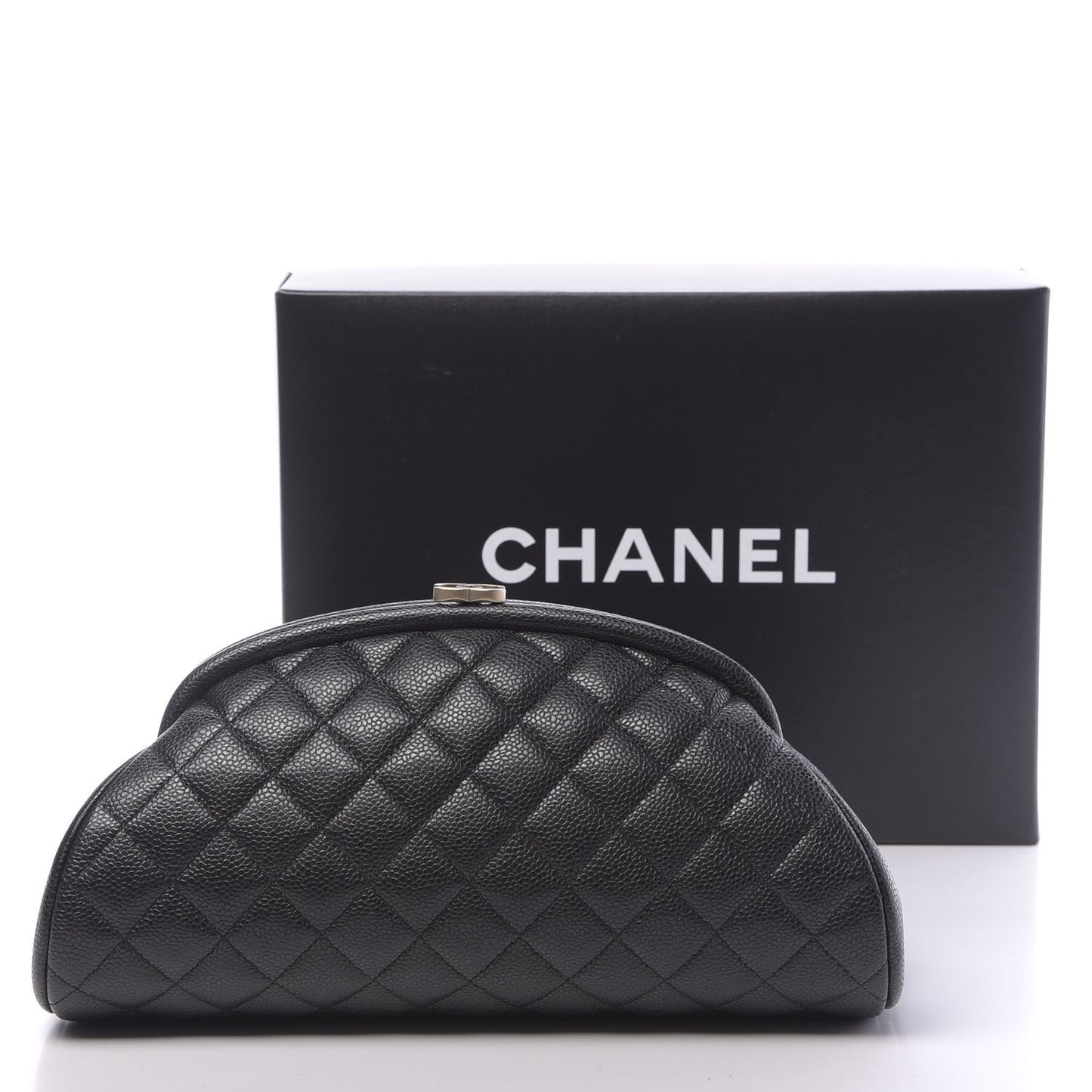 Caviar Quilted Timeless Clutch Black