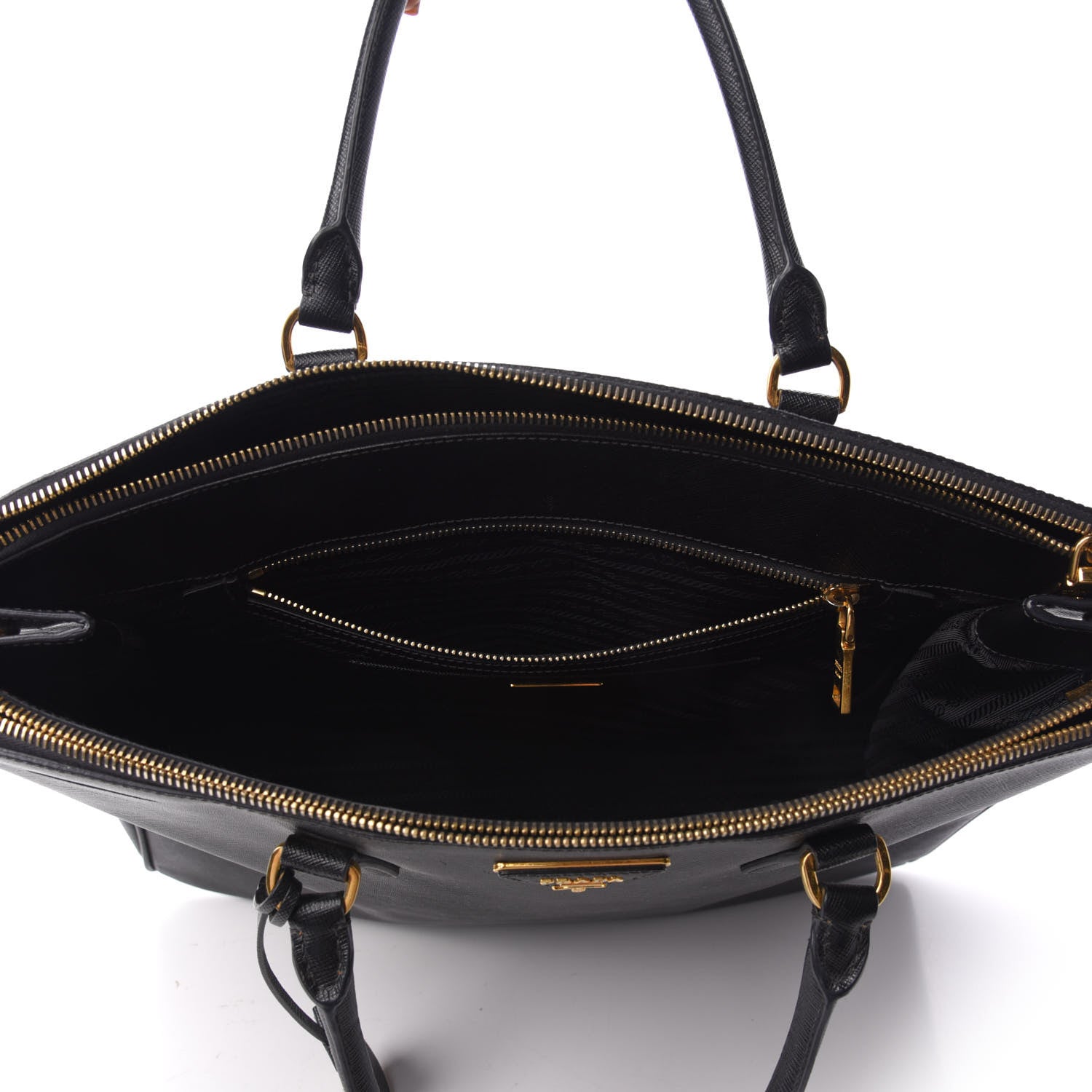 Prada Saffiano Lux Extra Large Galleria Double Zip Tote Black 5 of 9