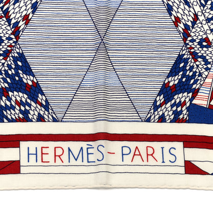 Hermes Cashmere Silk Patchwork Horse Shawl 140 2 of 7