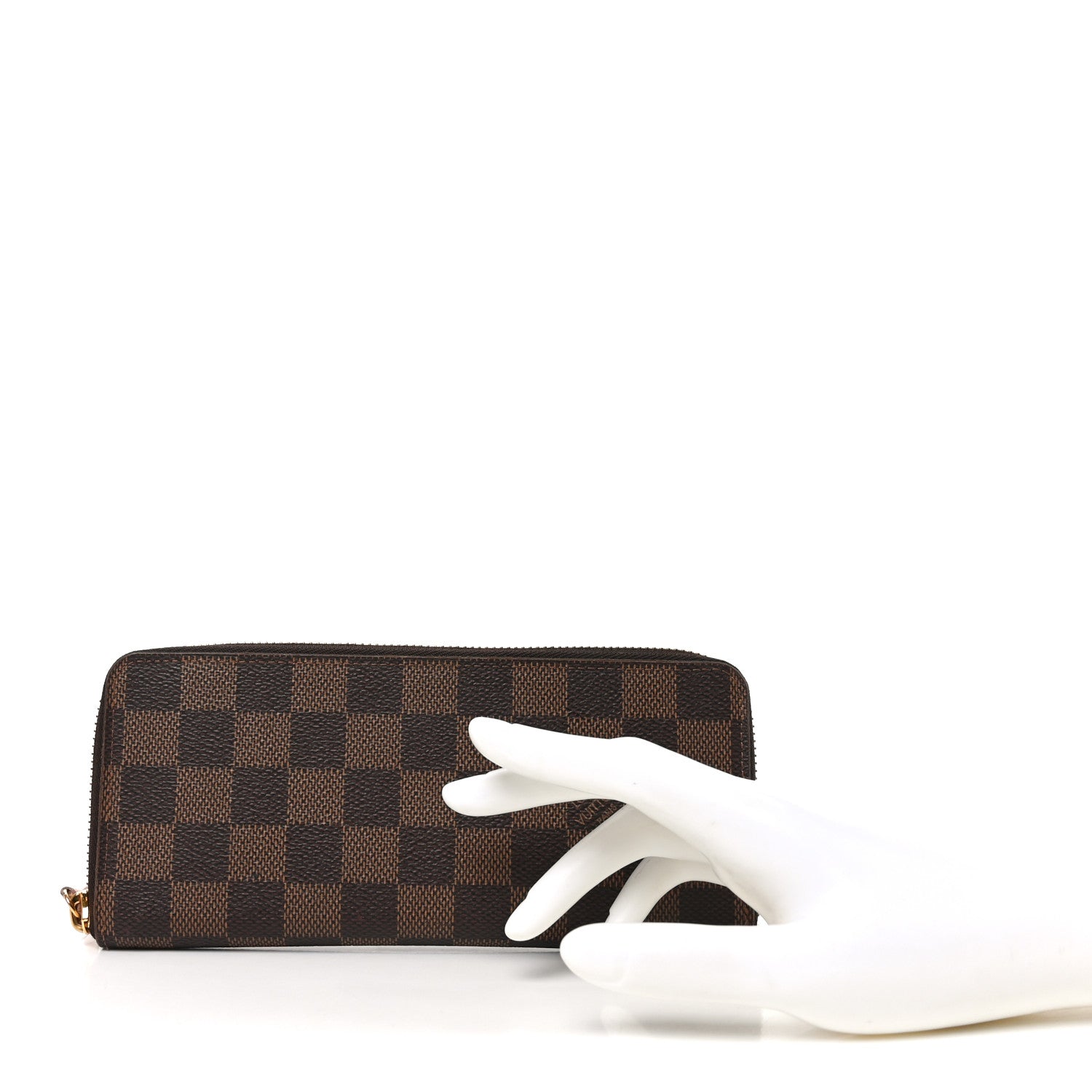 Louis Vuitton Damier Ebene Clemence Wallet Rose Ballerine 2 of 7