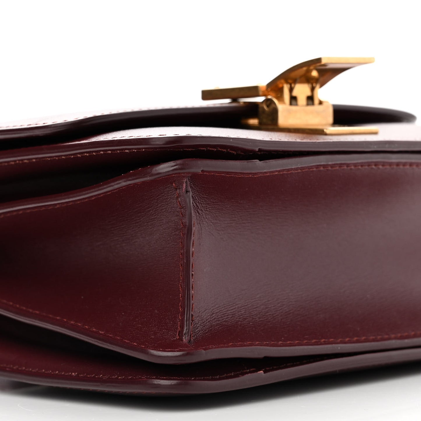 Box Calfskin Small Classic Box Flap Bag Burgundy