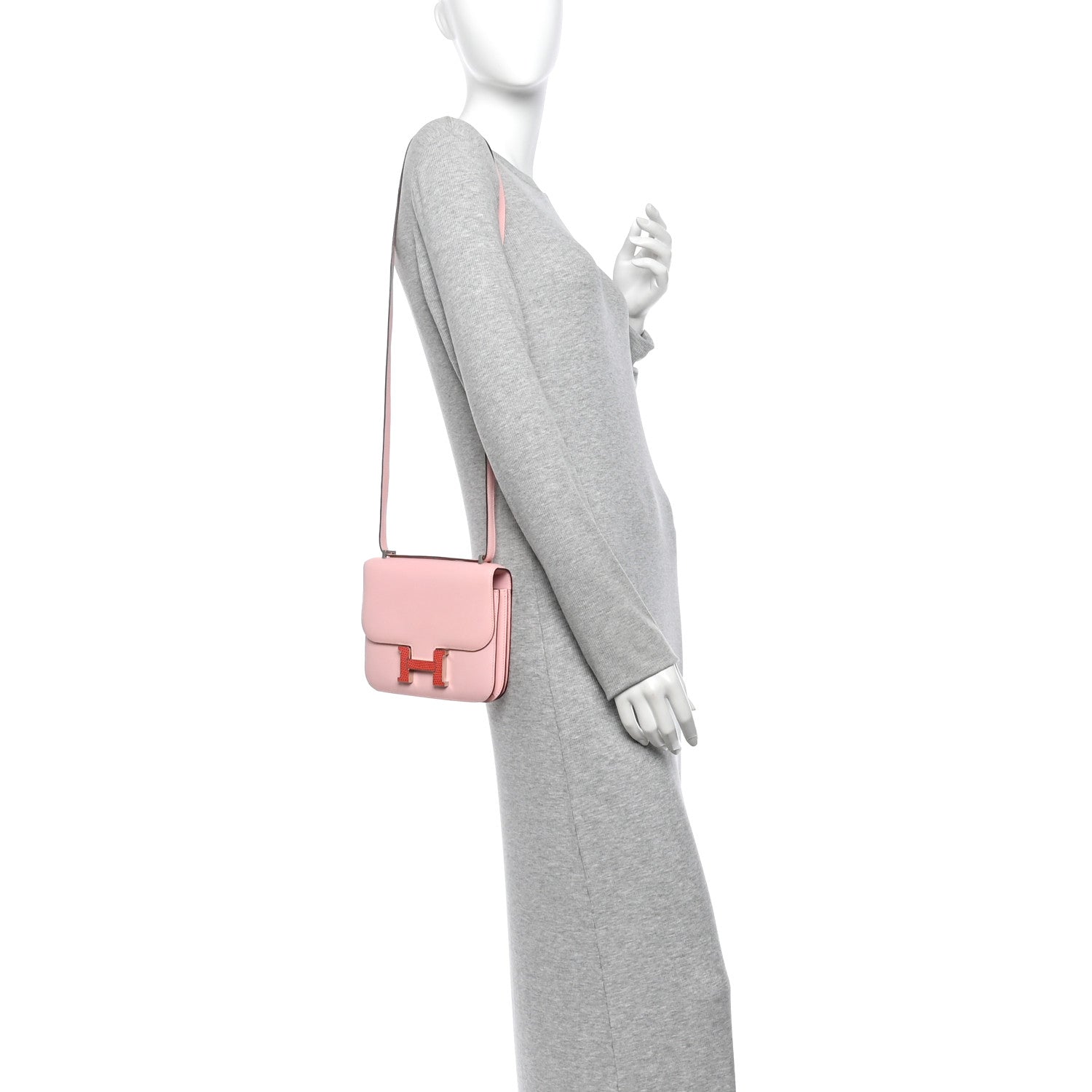 Hermes Tadelakt Lizard Constance 18 Rose Sakura Bougainvillea 2 of 11