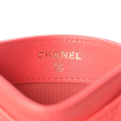 Chanel Lambskin Quilted Card Holder Red 6 of 9