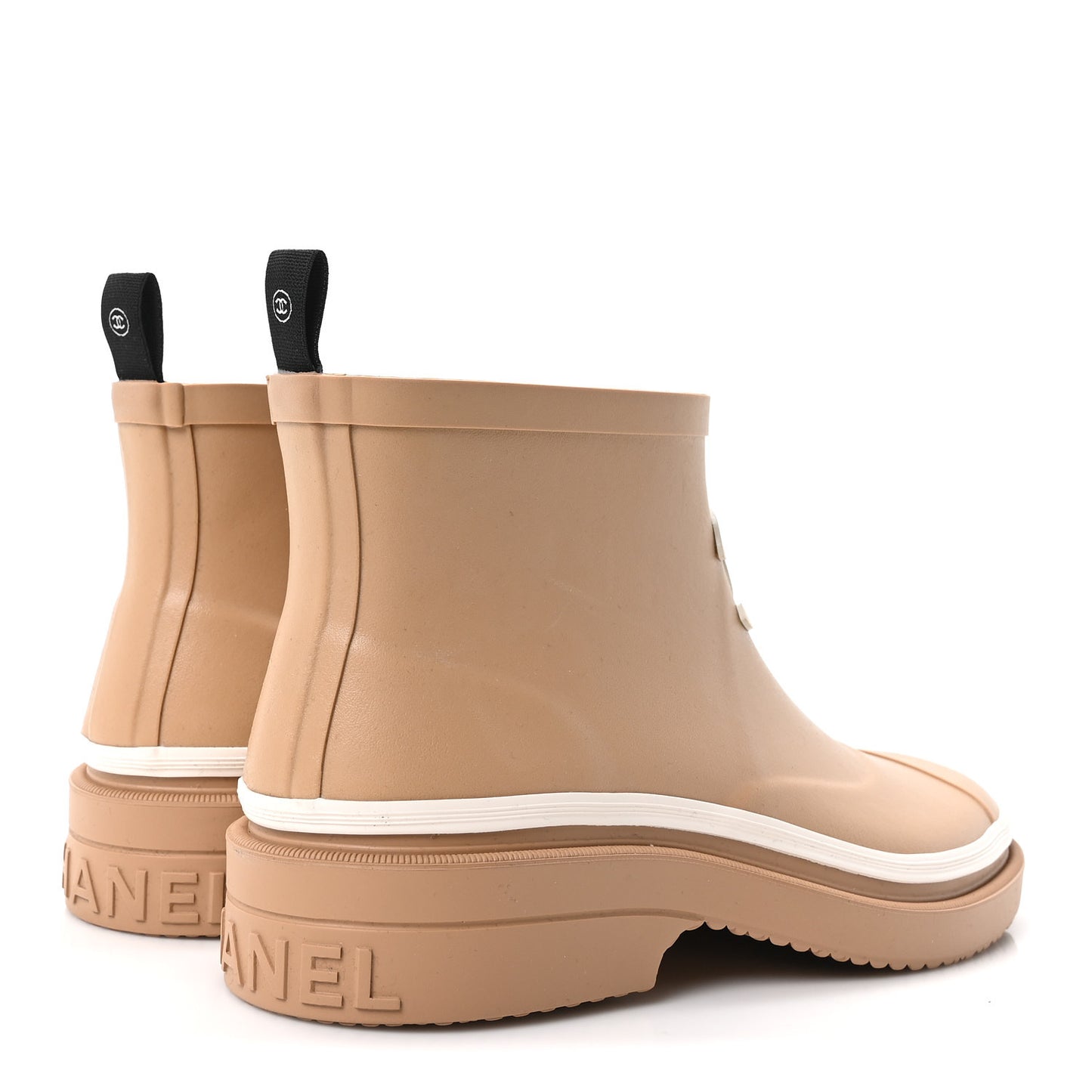 Rubber CC Short Rain Boots 39 Beige