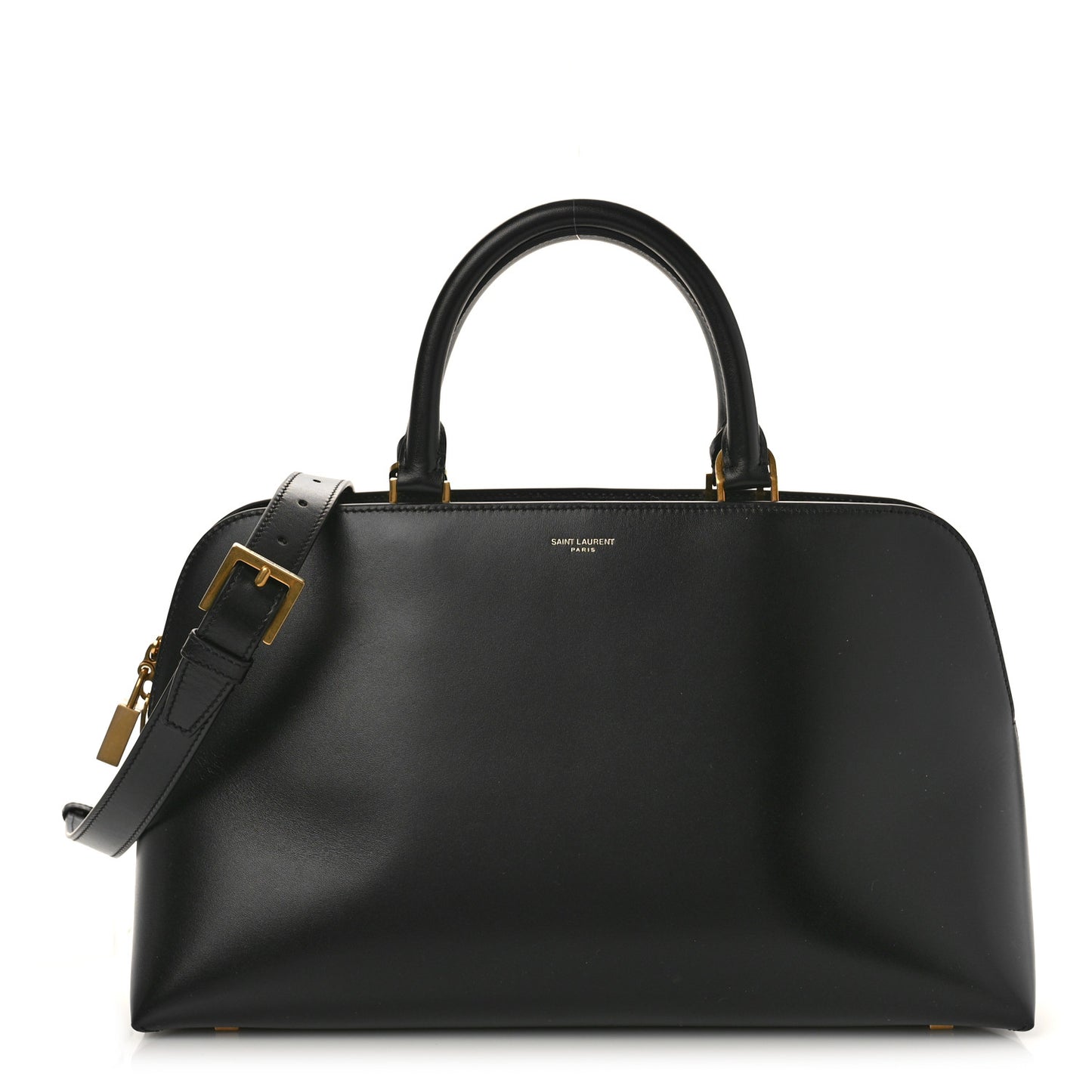Calfskin Sac De Jour Duffle Top Handle Black