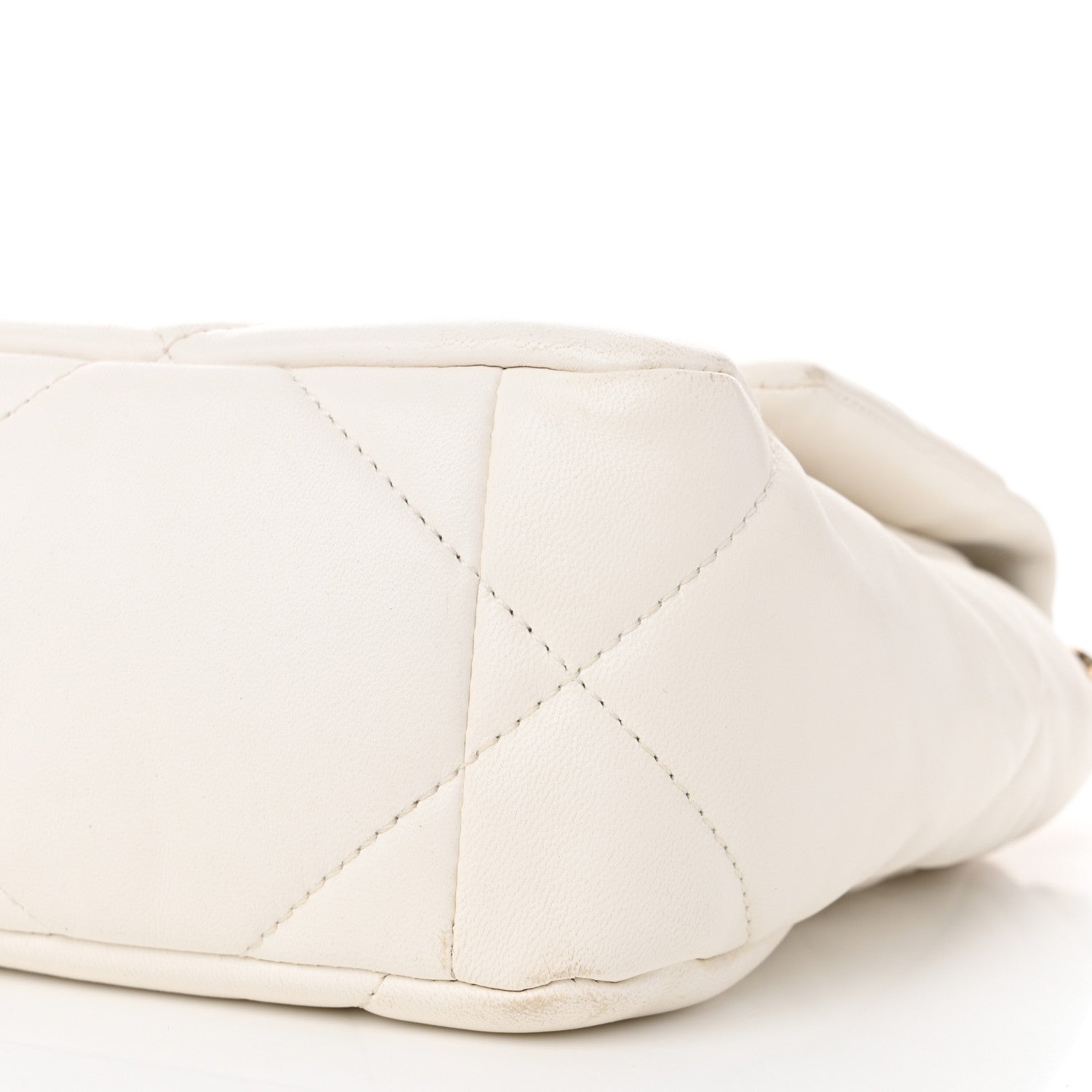 Chanel Lambskin Quilted Medium Chanel 19 Flap White 10 of 11