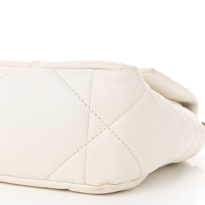 Chanel Lambskin Quilted Medium Chanel 19 Flap White 10 of 11