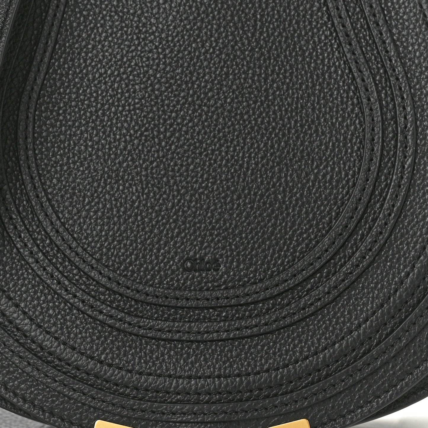 Calfskin Medium Marcie Round Crossbody Bag Black