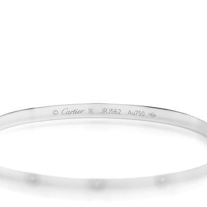 Cartier 18K White Gold 6 Diamond Small LOVE Bracelet 16 3 of 3
