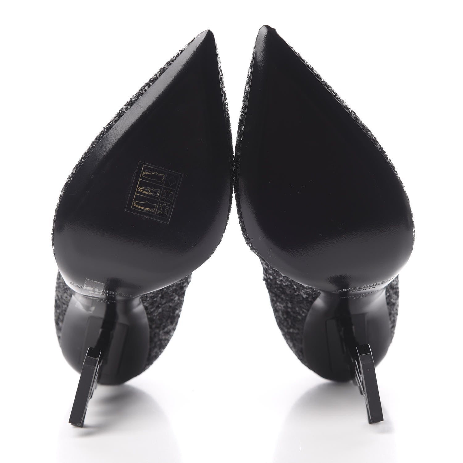 Saint Laurent Glitter Opyum 100 Pumps 35 Black 5 of 8