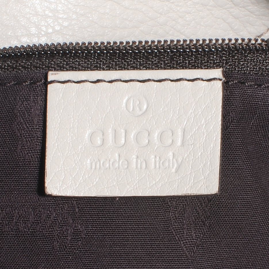 Gucci Guccissima New Ladies Web Large Hobo Off White 6 of 7