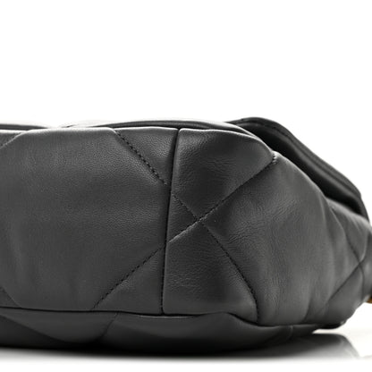 Chanel Lambskin Quilted Medium Chanel 19 Flap Dark Grey 10 of 10