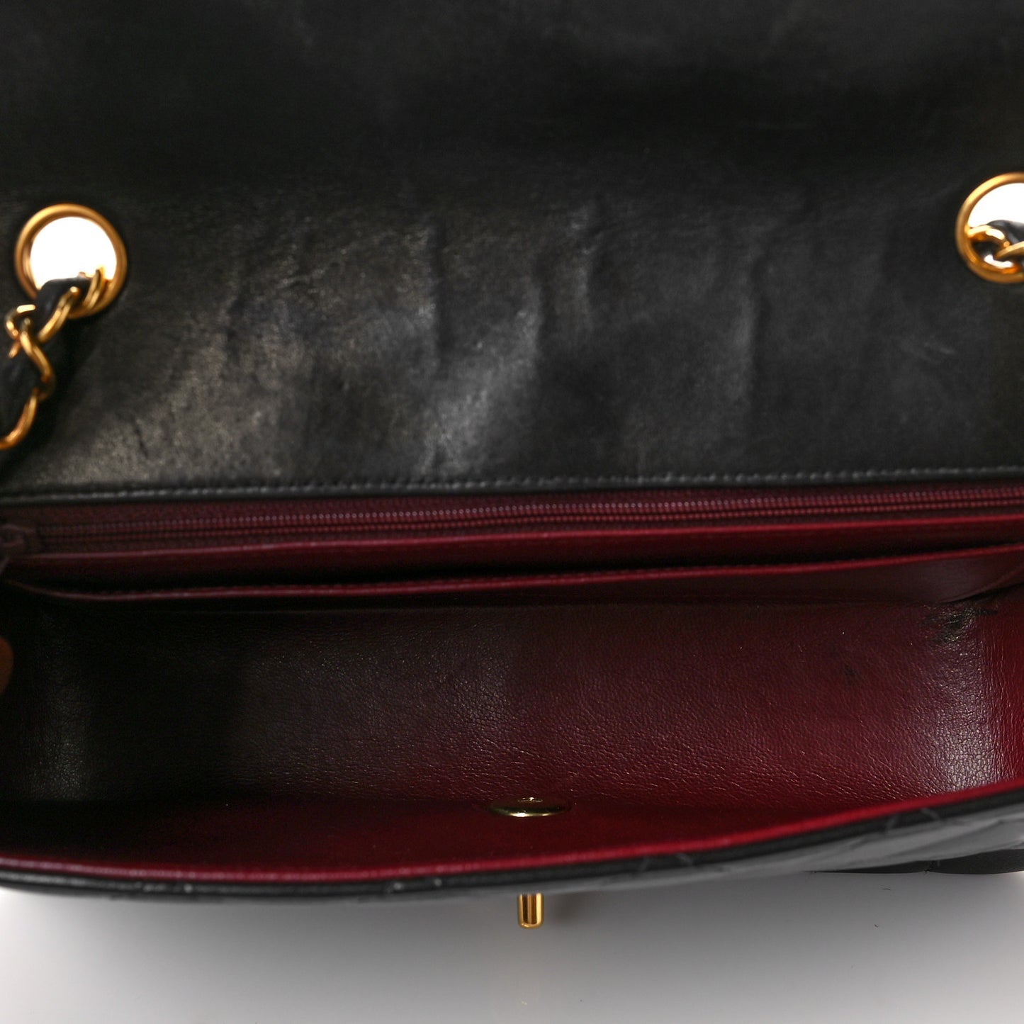 Lambskin Quilted Medium Single Flap Black