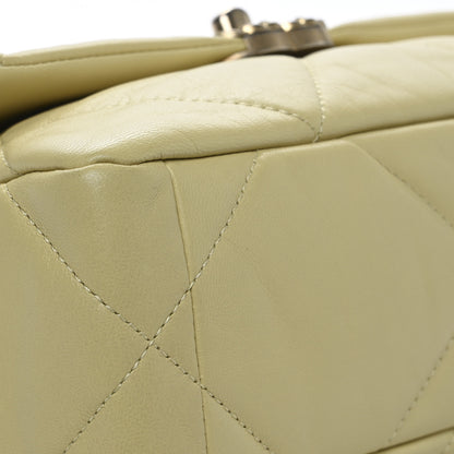 Chanel Lambskin Quilted Medium Chanel 19 Flap Yellow 9 of 13