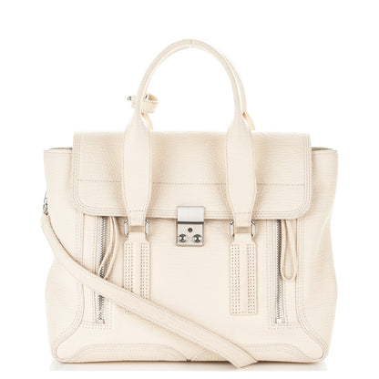 3.1 Phillip Lim 3.1 Textured Calfskin Medium Pashli Satchel Milk 1 of 7