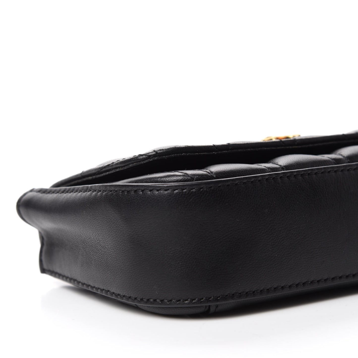 Nappa Quilted Virtus Evening Bag Black