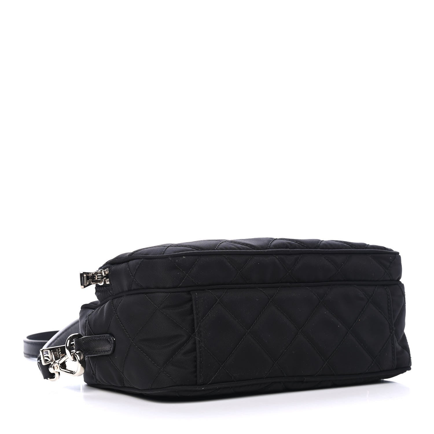Prada Nylon Tessuto Impuntu Quilted Crossbody Bag Black 3 of 4