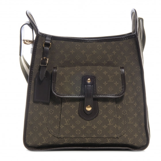 Mini Monogram Besace Mary Kate Kaki