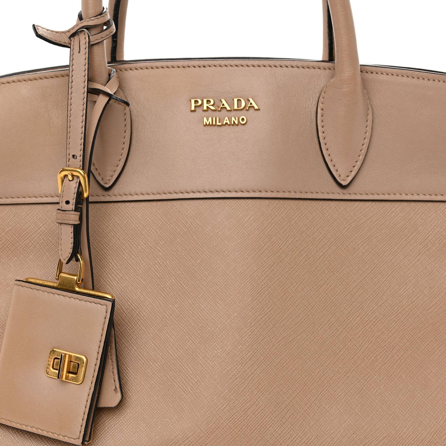 Saffiano City Calfskin Small Esplanade Tote Cammeo