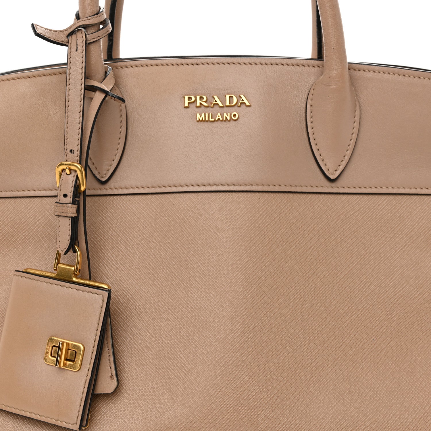 Prada Saffiano City Calfskin Small Esplanade Tote Cammeo 8 of 11