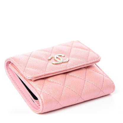 Chanel Iridescent Caviar Quilted Small Flap Wallet Rose Pink 4 of 10