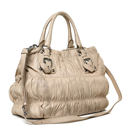 Prada Nappa Gaufre Tote Cera 2 of 11