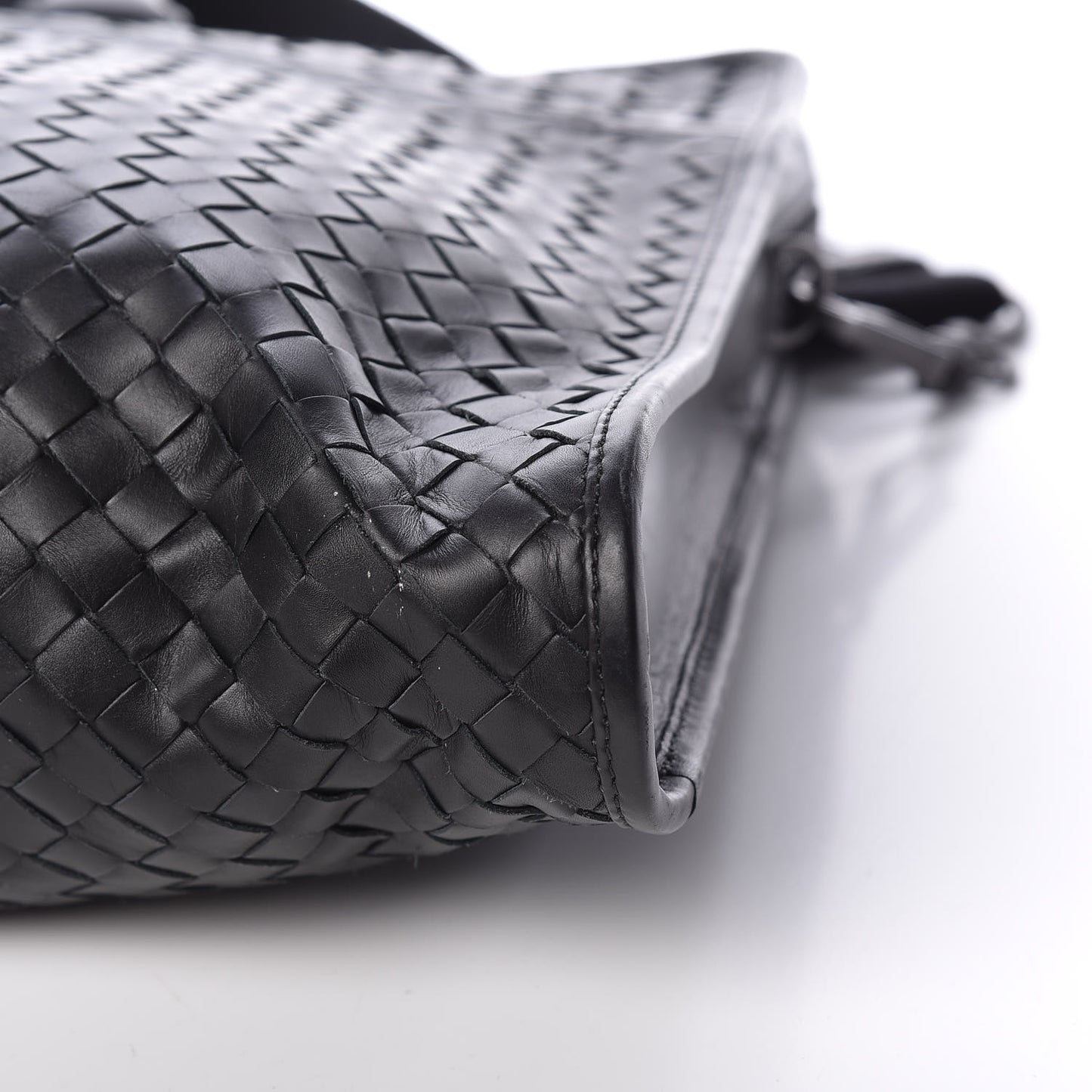 Calfskin Leggero Intrecciato Briefcase Black
