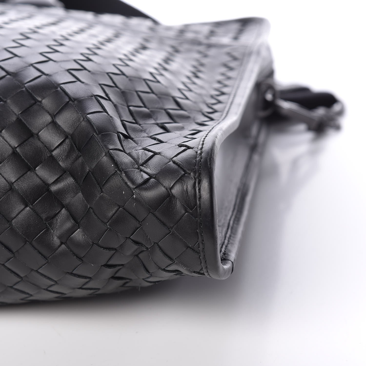 Bottega Veneta Calfskin Leggero Intrecciato Briefcase Black 8 of 8