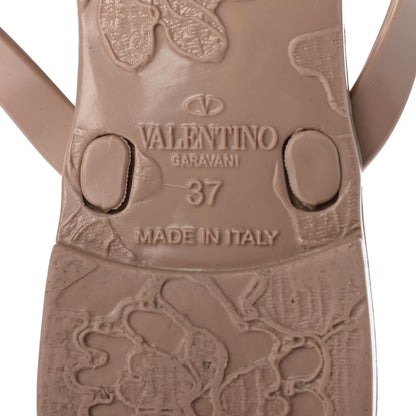 Valentino Garavani PVC Jelly Rockstud Bow Thong Sandals 37 Poudre 6 of 7