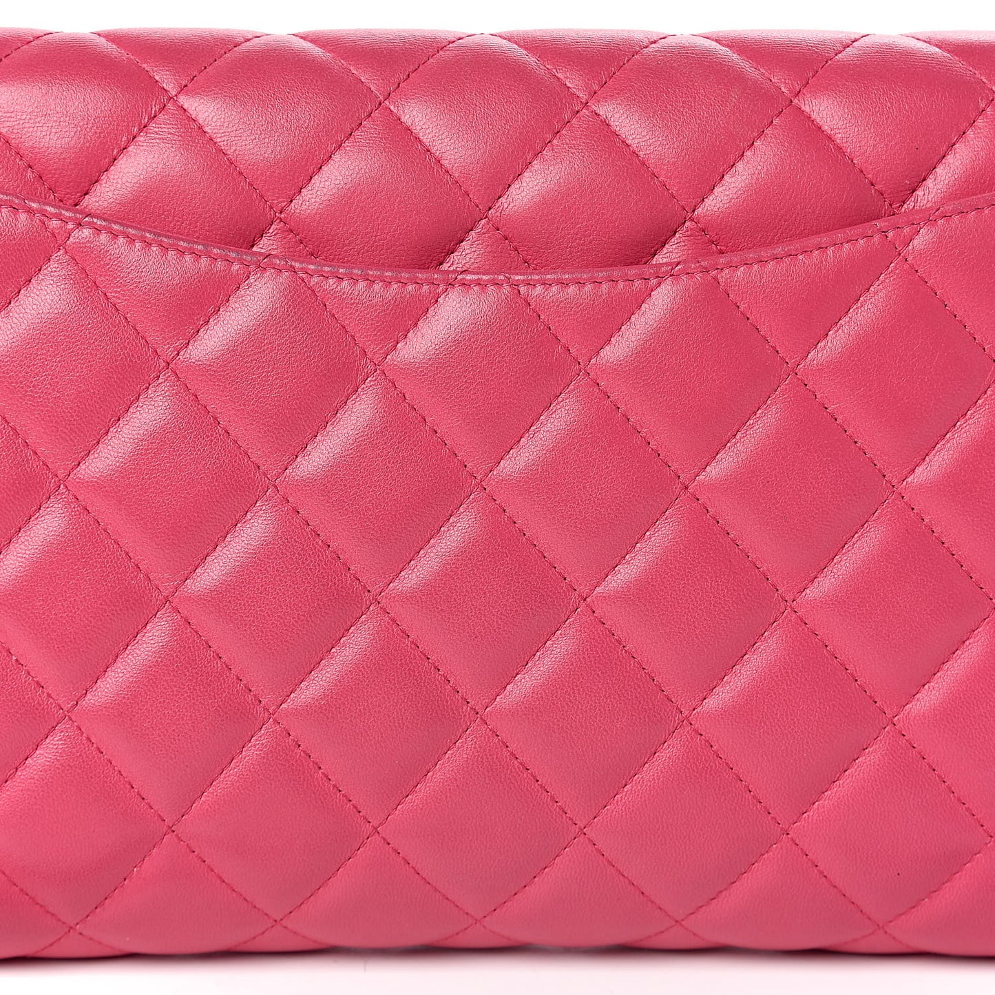 Lambskin Quilted Clutch With Chain Flap Pink